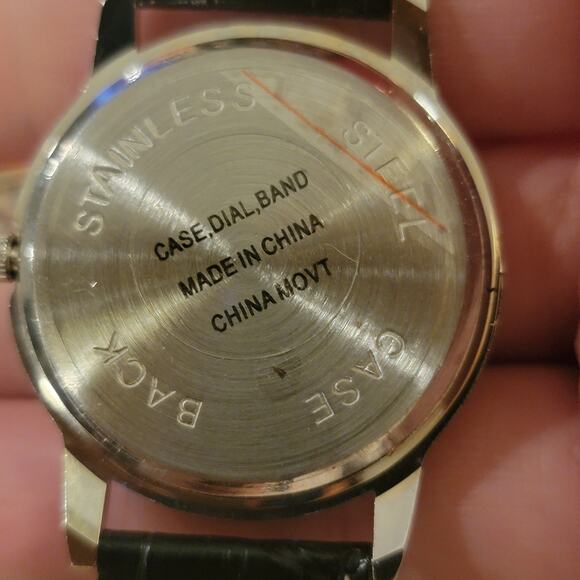 Unbranded Quartz Watch Black Dial, Faux Leather Band, China Movement - Picture 8 of 10